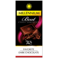 Шоколад Millennium молочний Brut 74% 100г