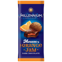 Шоколад Millennium Mousse чорн з мус. і апельс.нач. 135г
