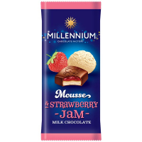 Шоколад Millennium Mousse Strawberry-Jam молочний 135г