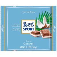 Шоколад Ritter Sport з кокосово-молчною начинкою 100г