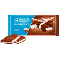 Шоколад Roshen молочний з кокосовою нугою 90г