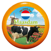 Сир "Маасдам" 48% ТМ "Dutch Cow" Нідерланди ваг