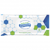 Серветки вологі гігієнічні Superfresh Antibacterial, 72 шт.