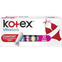 Тампони гігієнічні Kotex UltraSorb Super, 32 шт.