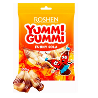 Цукерки Roshen жeлейні Yummi Gummi Funny Cola 100г