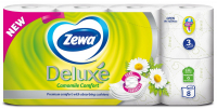 Туалетний папір Zewa Deluxe Camomile Comfort Білий, 8 шт.