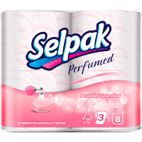 Туалетний папір Selpak Perfumed Powder Scented, 8 шт.