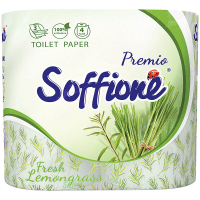 Туалетний папір Soffione Premio Fresh Lemongrass Білий, 4 шт.