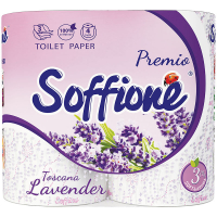 Туалетний папір Soffione Premio Toscana Lavander Білий, 4 шт.