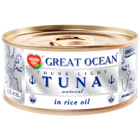 Тунець Great Ocean цілий в рисовій олії ж/б 185мл