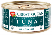 Тунець Great Ocean цілий в оливковій олії ж/б 185мл