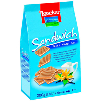 Вафлі Loacker Sandwich Молочно-ванільні 200г