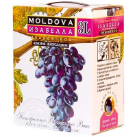 Вино Alianta Vin Isabella Moldoveneasca Ізабелла червоне напівсолодке 9-11% 3л B&B