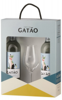 Вино Gatao Vinho Verde White біле напівсухе 9% 2шт*0.75л +бокал в подар.коробці