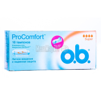 Тампони гігієнічні O.b. ProComfort Super, 16 шт.
