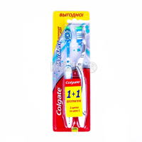Зубна щітка Colgate МаксБлиск з поліруючою зіркою 1+1 Medium, 2 шт.