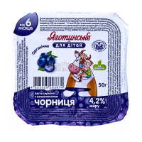 Паста сиркова Яготинське для дітей чорниця 4,2% 50г х12.