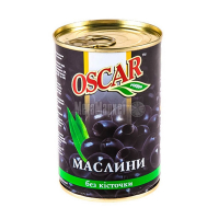 Оливки Oscar чорні б/к 425г х12