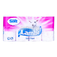 Туалетний папір Lambi 3сл. 8шт х6