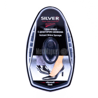 Губка для взуття з дозатором силікону Silver Premium Чорний, 6 мл
